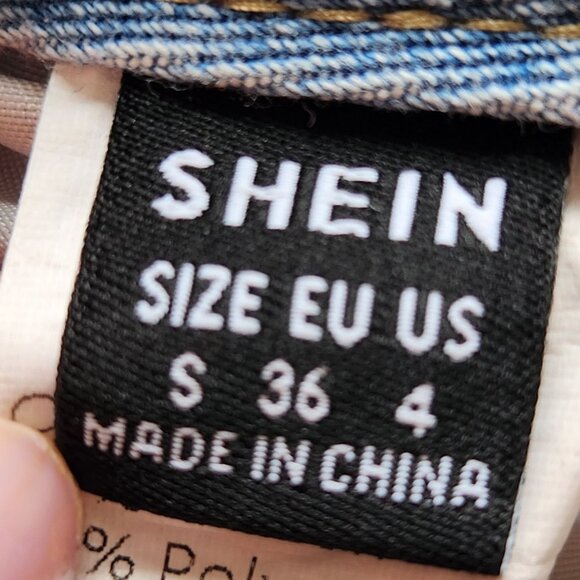 Shein Butterfly Print Light Wash Wide-Leg Jeans Boho Fairy Cottagecore Cute - Picture 9 of 11